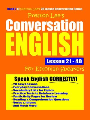 cover image of Preston Lee's Conversation English For Estonian Speakers Lesson 21